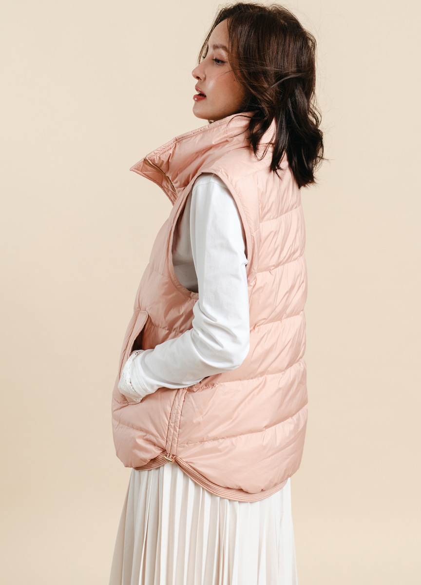 壓紋羽絨背心(網路限定色)